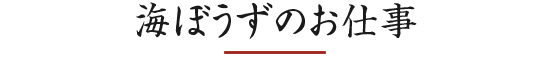 海ぼうずのお仕事